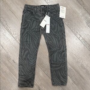 Hudson Zebra Print Slim Jeans - Black/Grey - Little girls size 5 - NEW!!
